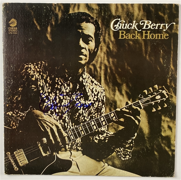 Chuck Berry In-Person Signed “Back Home” Album Record (John Brennan Collection) (BAS Guaranteed)